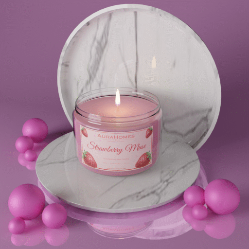 Strawberry Muse Candle by AuraHomes